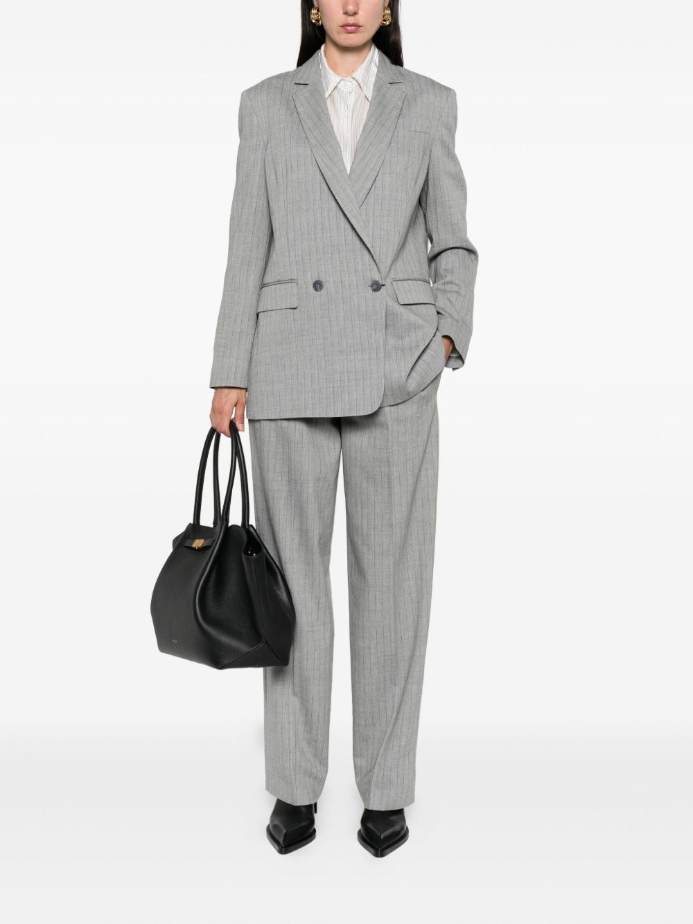 TWINSET Pantaloni gessati con piega