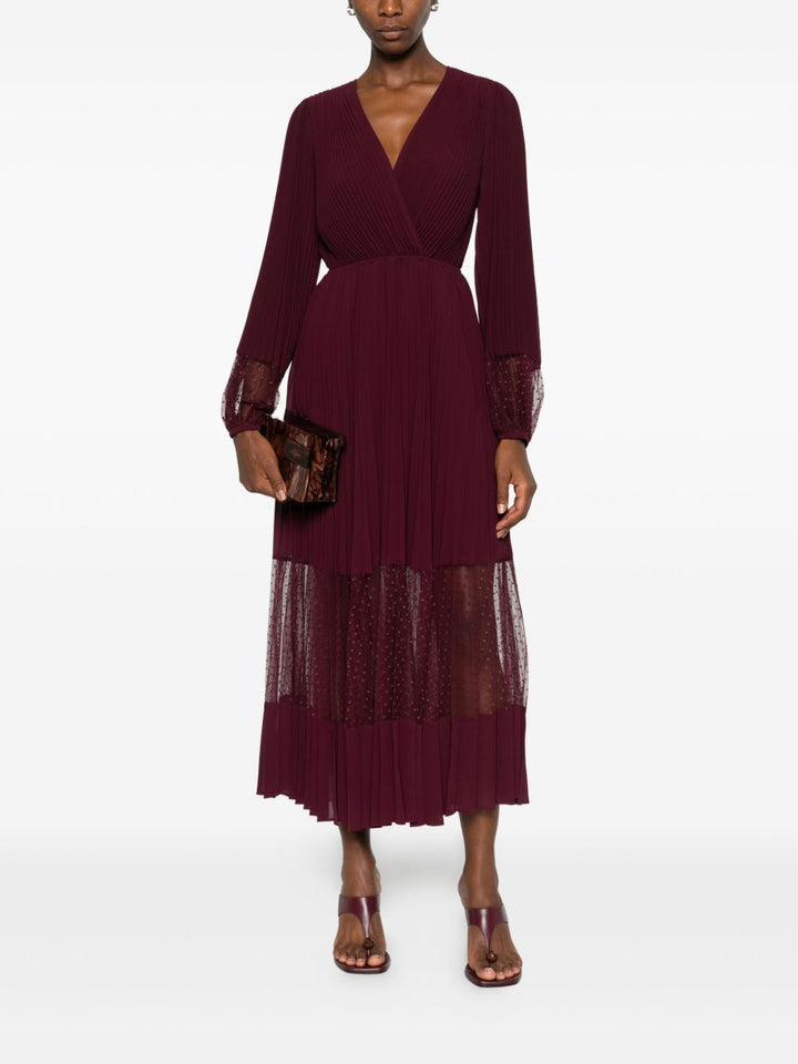 Twinset
Abito bordeaux con pieghe