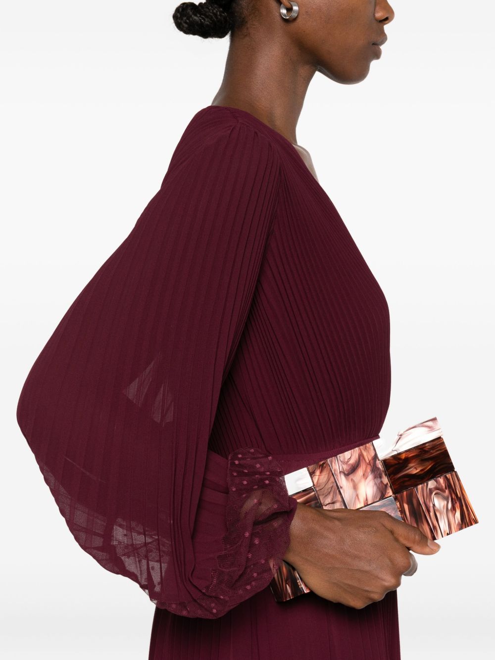 Twinset
Abito bordeaux con pieghe