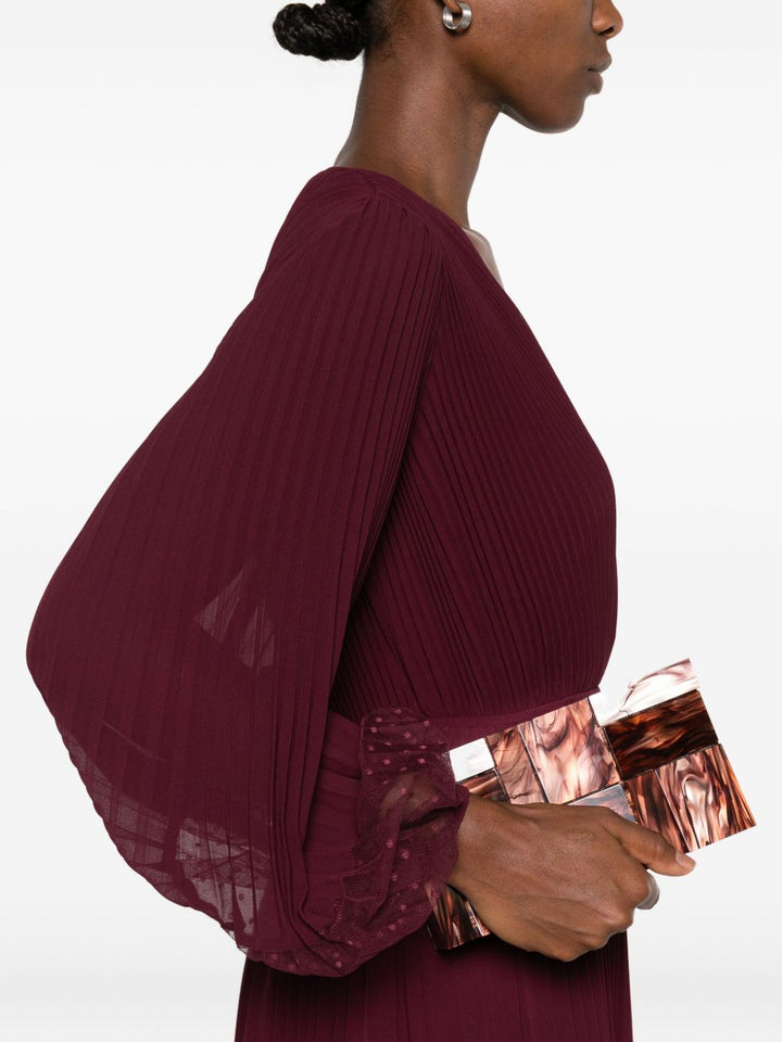 Twinset
Abito bordeaux con pieghe