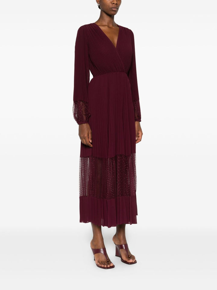 Twinset
Abito bordeaux con pieghe