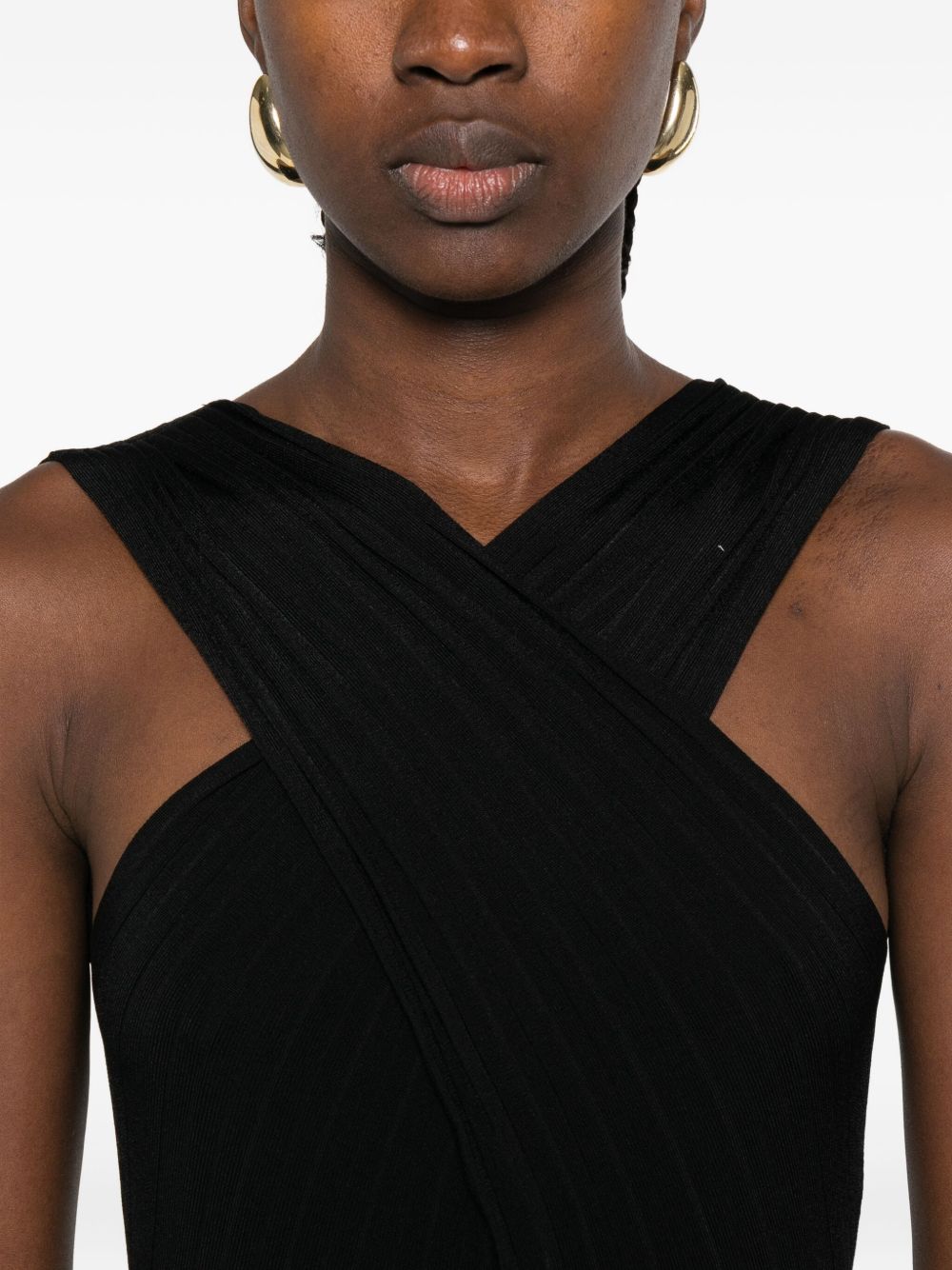 Twinset Abito nero con scollo a V