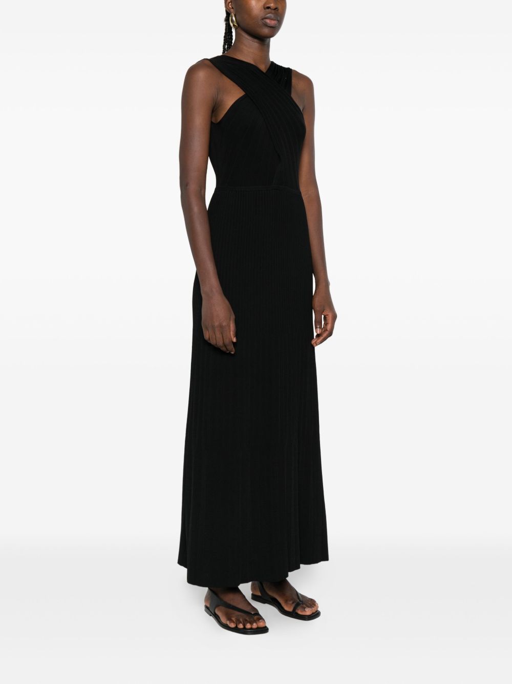 Twinset Abito nero con scollo a V