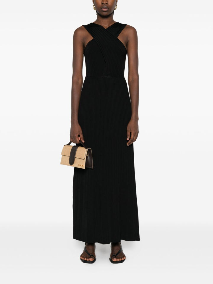 Twinset Abito nero con scollo a V