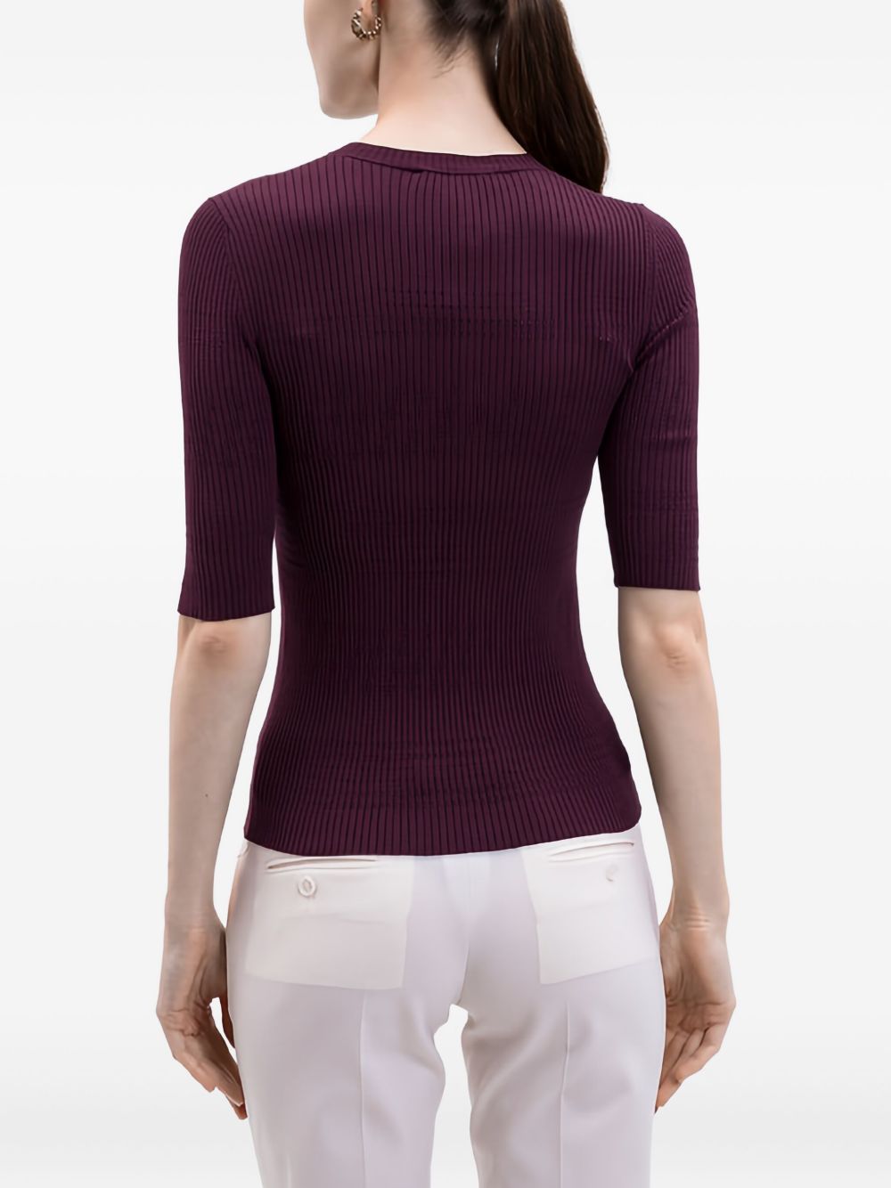 Twinset
T-shirt color melanzana in maglia