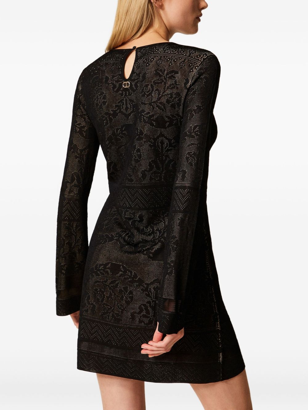 Twinset Abito floreale nero