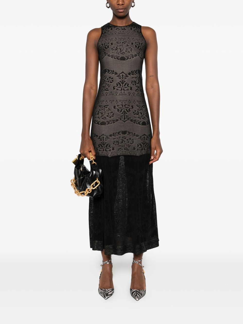 Twinset Abito nero senza maniche