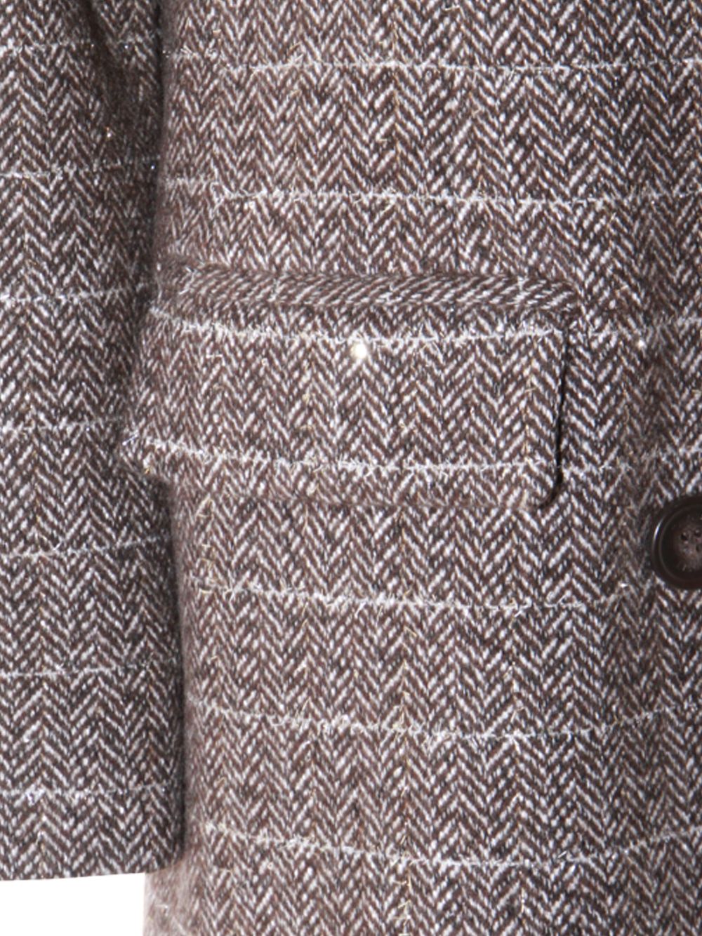 TWINSET Cappotto doppiopetto a spina di pesce