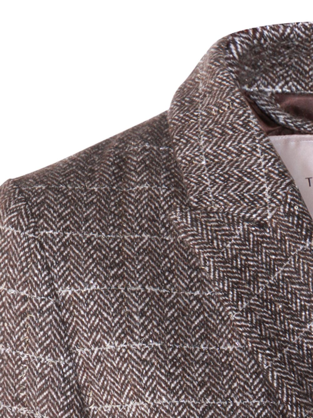 TWINSET Cappotto doppiopetto a spina di pesce