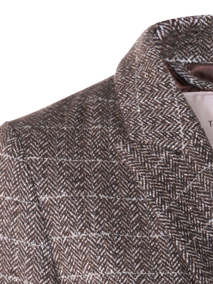 TWINSET Cappotto doppiopetto a spina di pesce