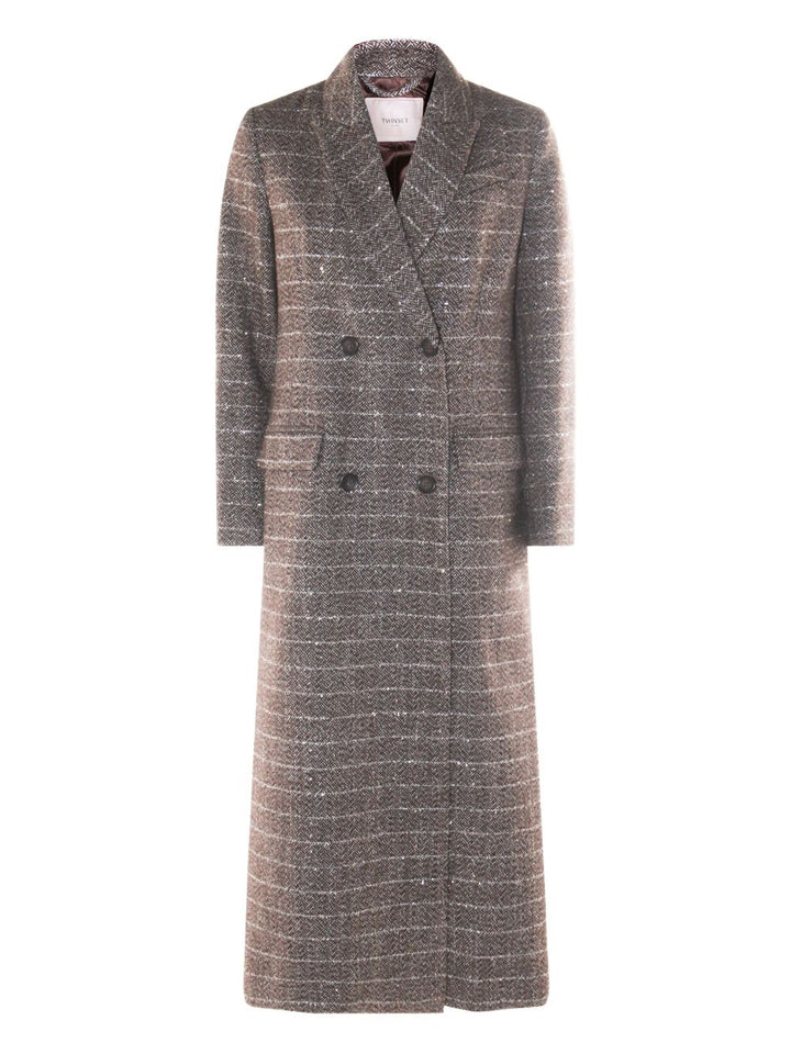 TWINSET
Cappotto doppiopetto a spina di pesce