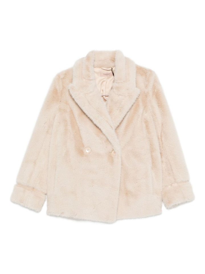 TWINSET
Cappotto doppiopetto in pelliccia sintetica