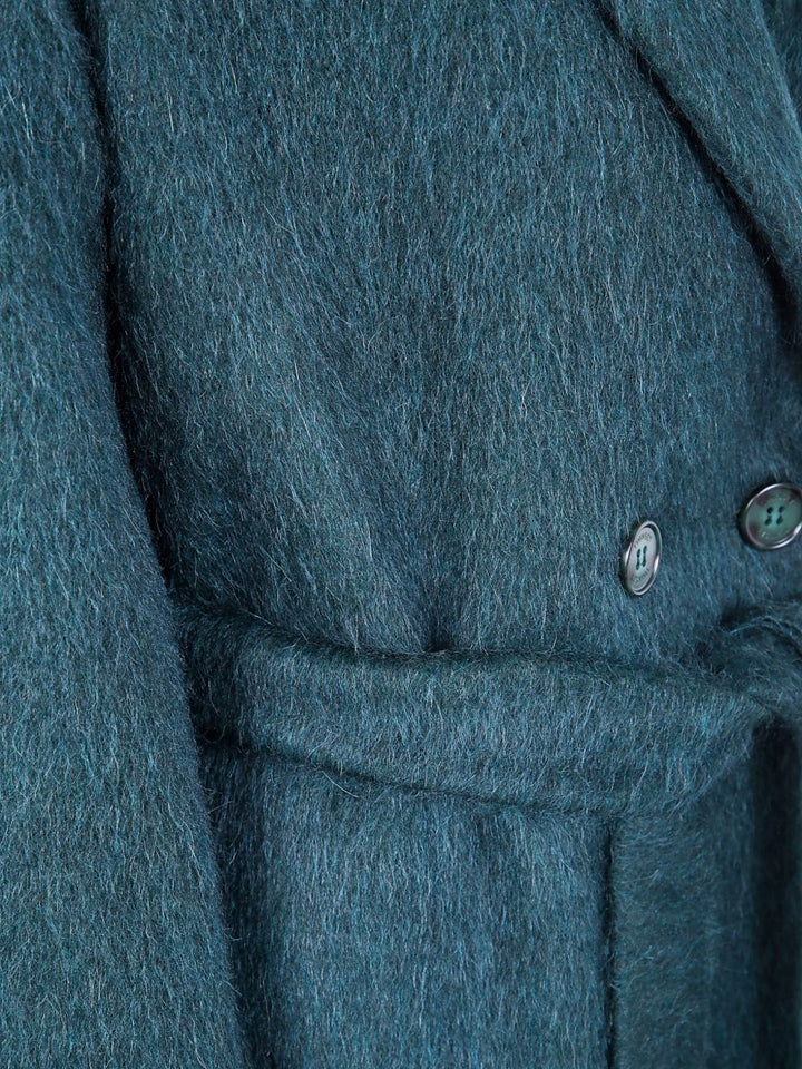 Twinset Cappotto verde doppiopetto