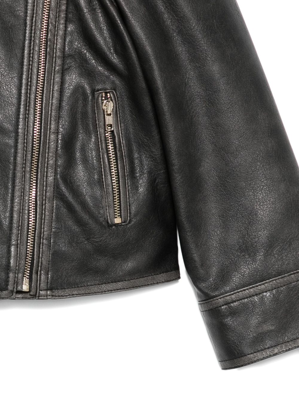 TWINSET Kids Giacca in pelle con zip