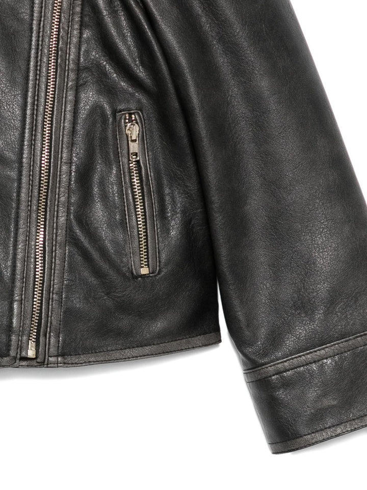 TWINSET Kids Giacca in pelle con zip