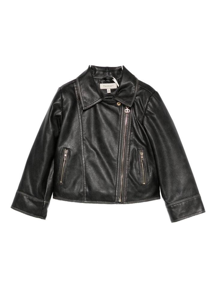 TWINSET Kids
Giacca in pelle con zip
