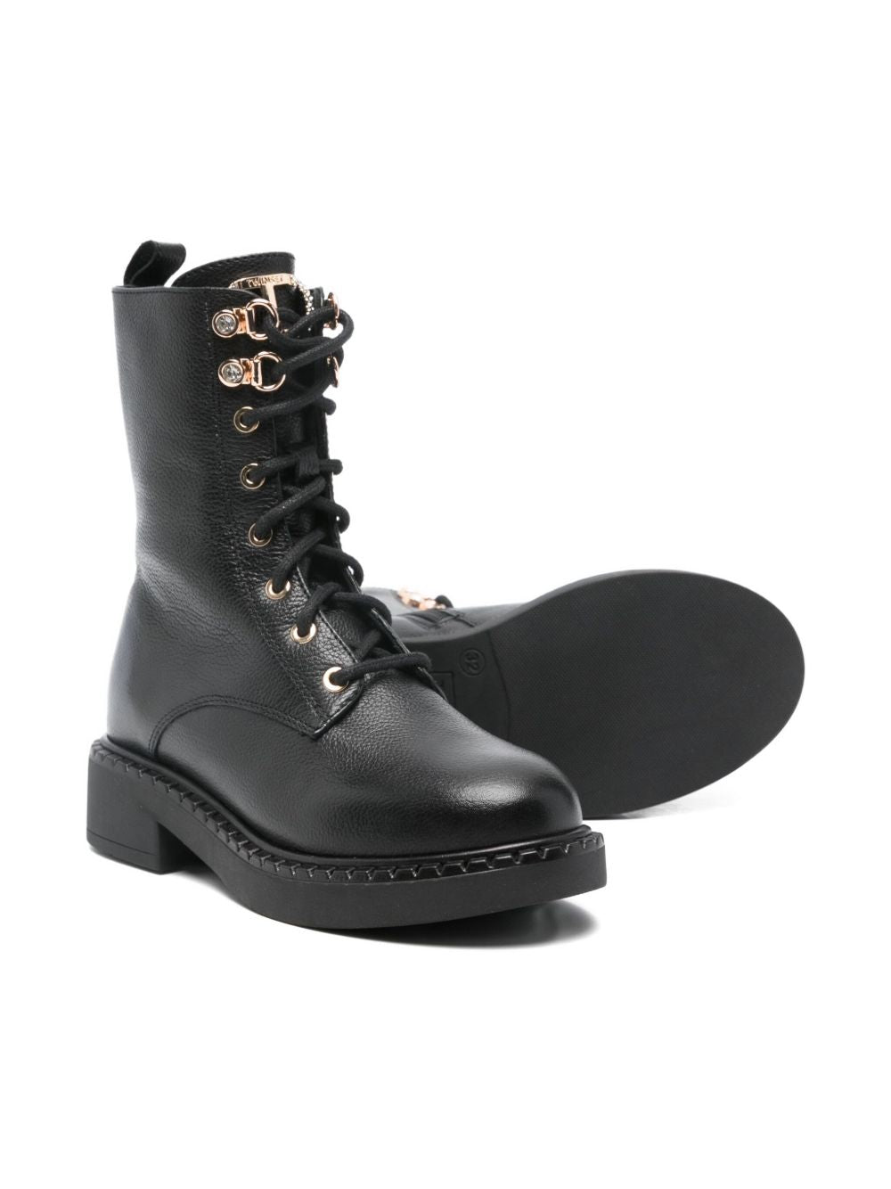 TWINSET Kids Anfibi con strass Oval T