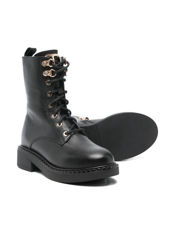 TWINSET Kids Anfibi con strass Oval T