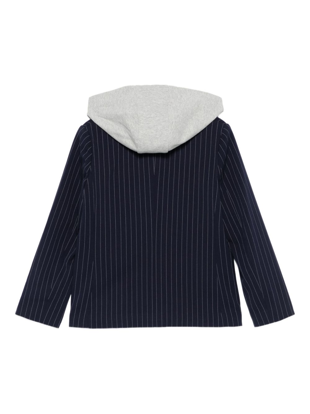 TWINSET Kids Blazer gessato con cappuccio