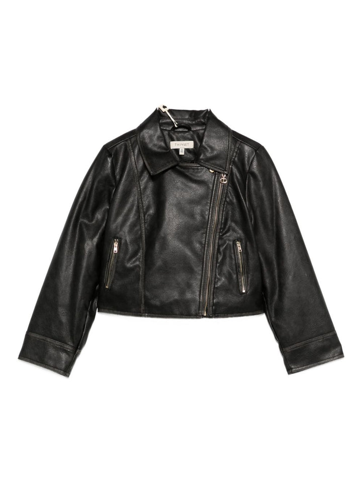 TWINSET Kids
Giacca biker con zip asimmetrica