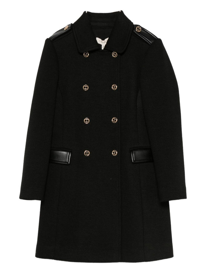 TWINSET Kids Cappotto doppiopetto con spalline