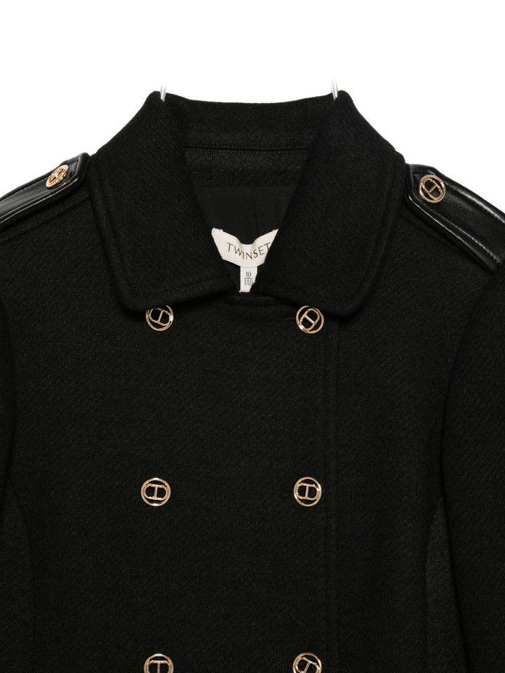 TWINSET Kids Cappotto doppiopetto con spalline