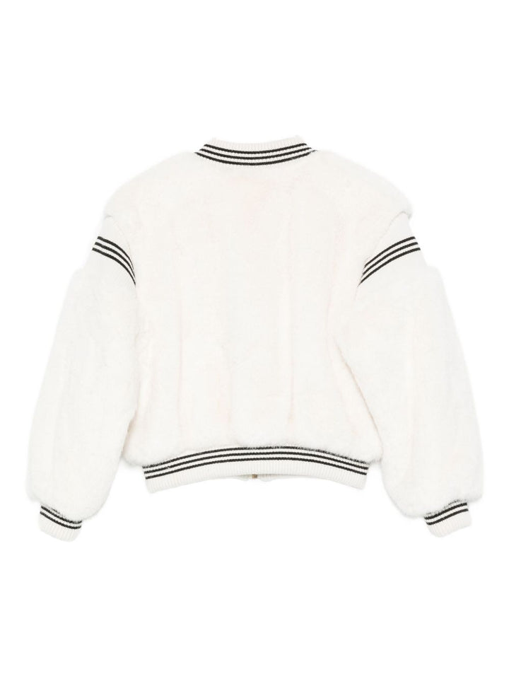 TWINSET Kids Cappotto con polsini a righe