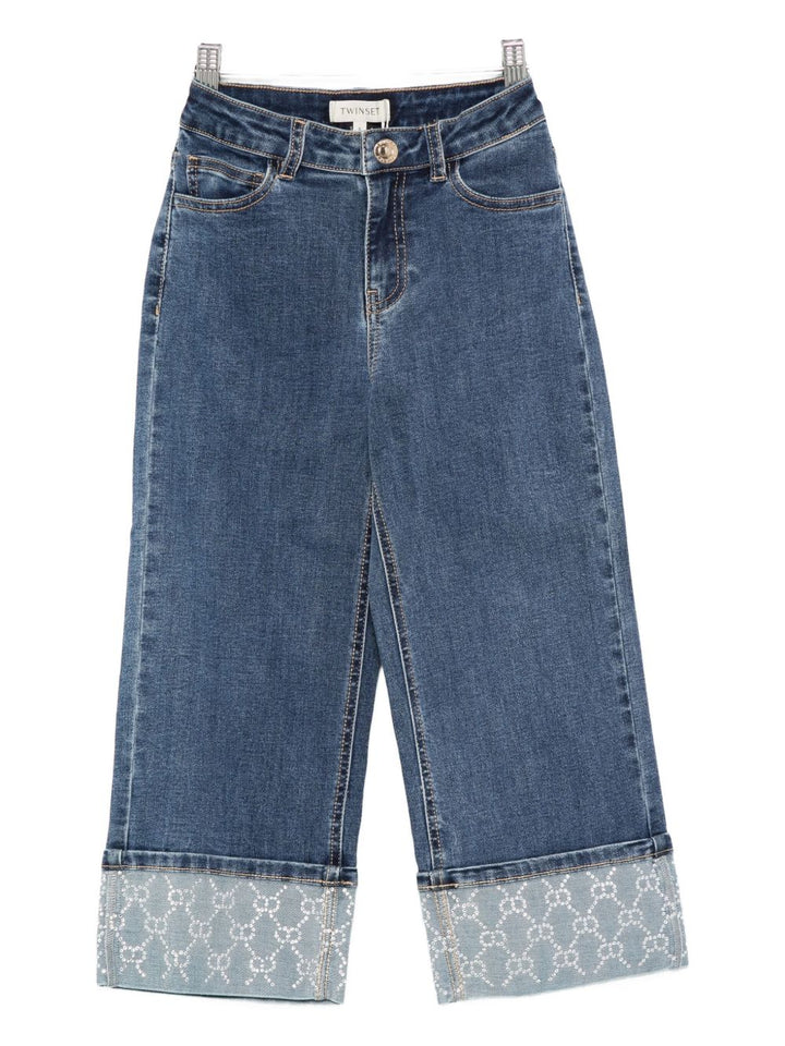 TWINSET Kids Jeans con strass
