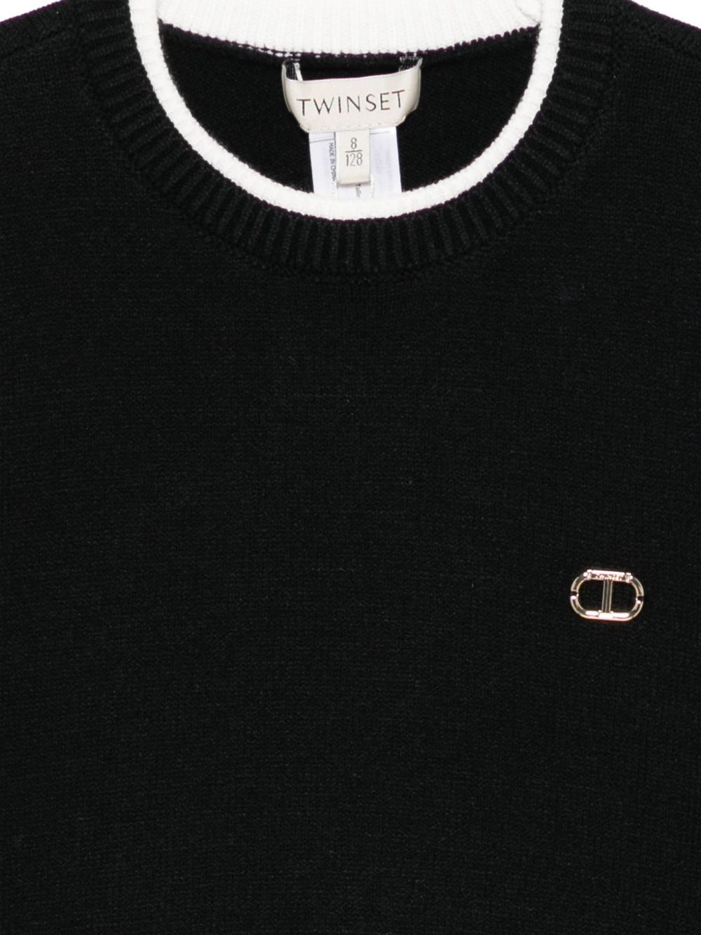 TWINSET Kids Maglione girocollo con placca logo