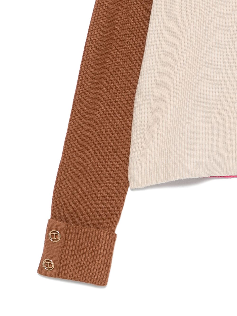 TWINSET Kids Maglione a coste con design color-block