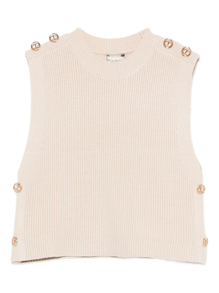TWINSET Kids Top smanicato con decorazione