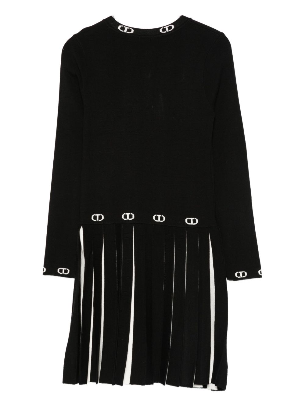 TWINSET Kids Abito con logo e orlo plissettato