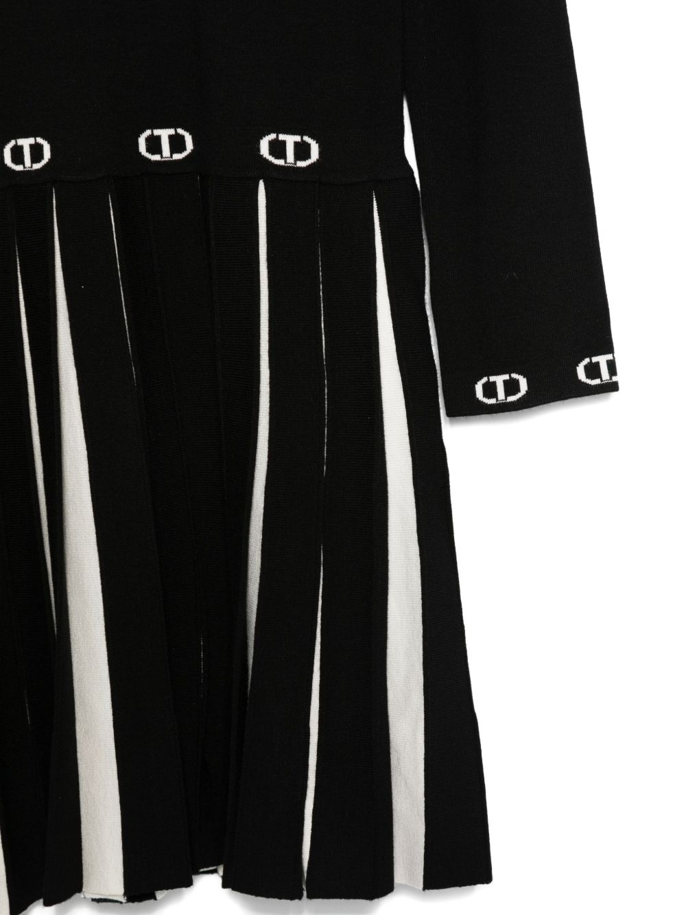 TWINSET Kids Abito con logo e orlo plissettato