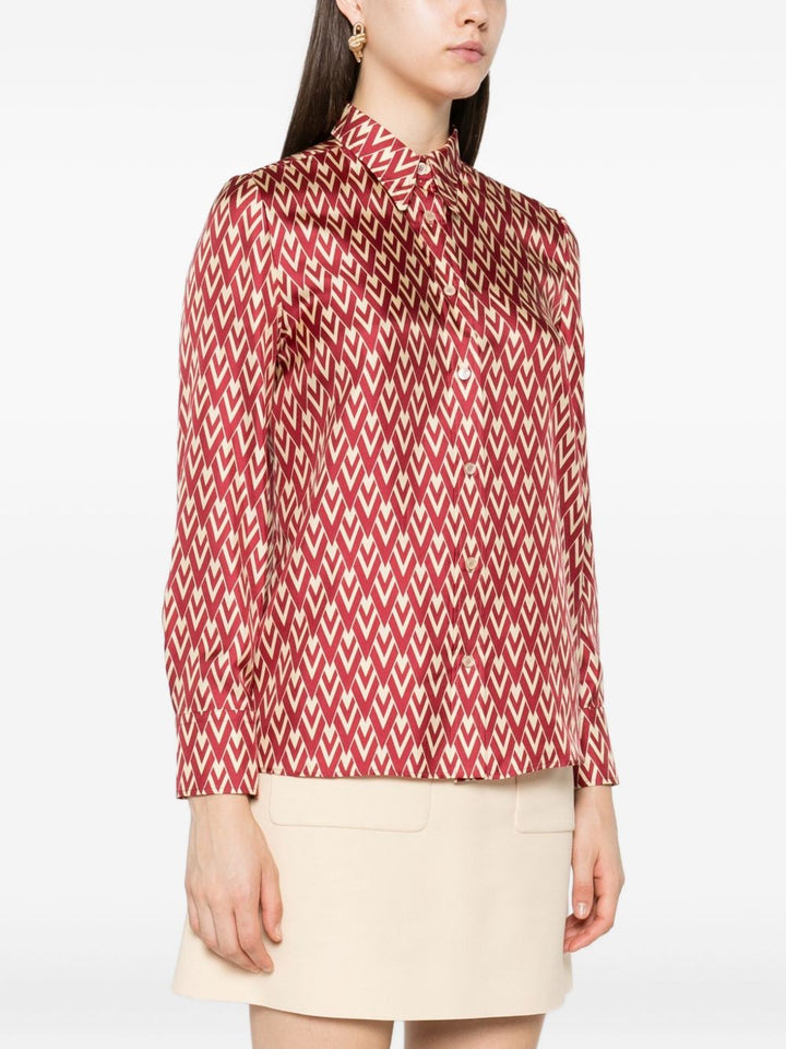 Valentino Garavani
Camicia in seta con stampa geometrica