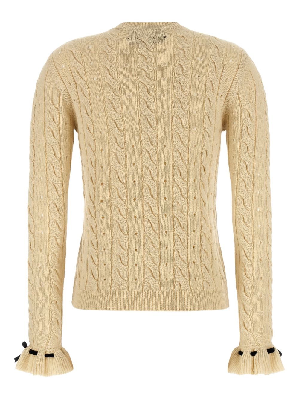 Valentino Garavani Maglia a trecce beige