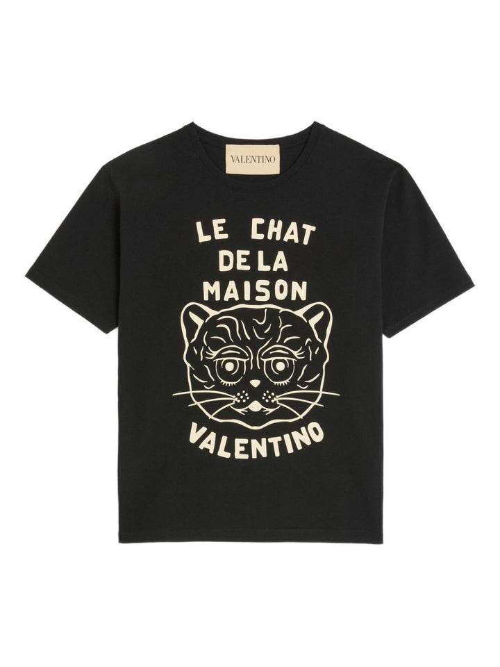 Valentino Garavani T-shirt con stampa Chat De La Maison
