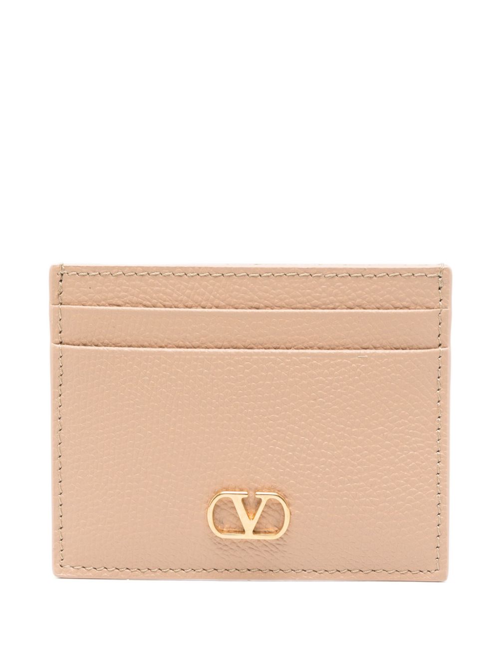 Valentino Garavani Portacarte Vlogo Signature In Vitello Granato
