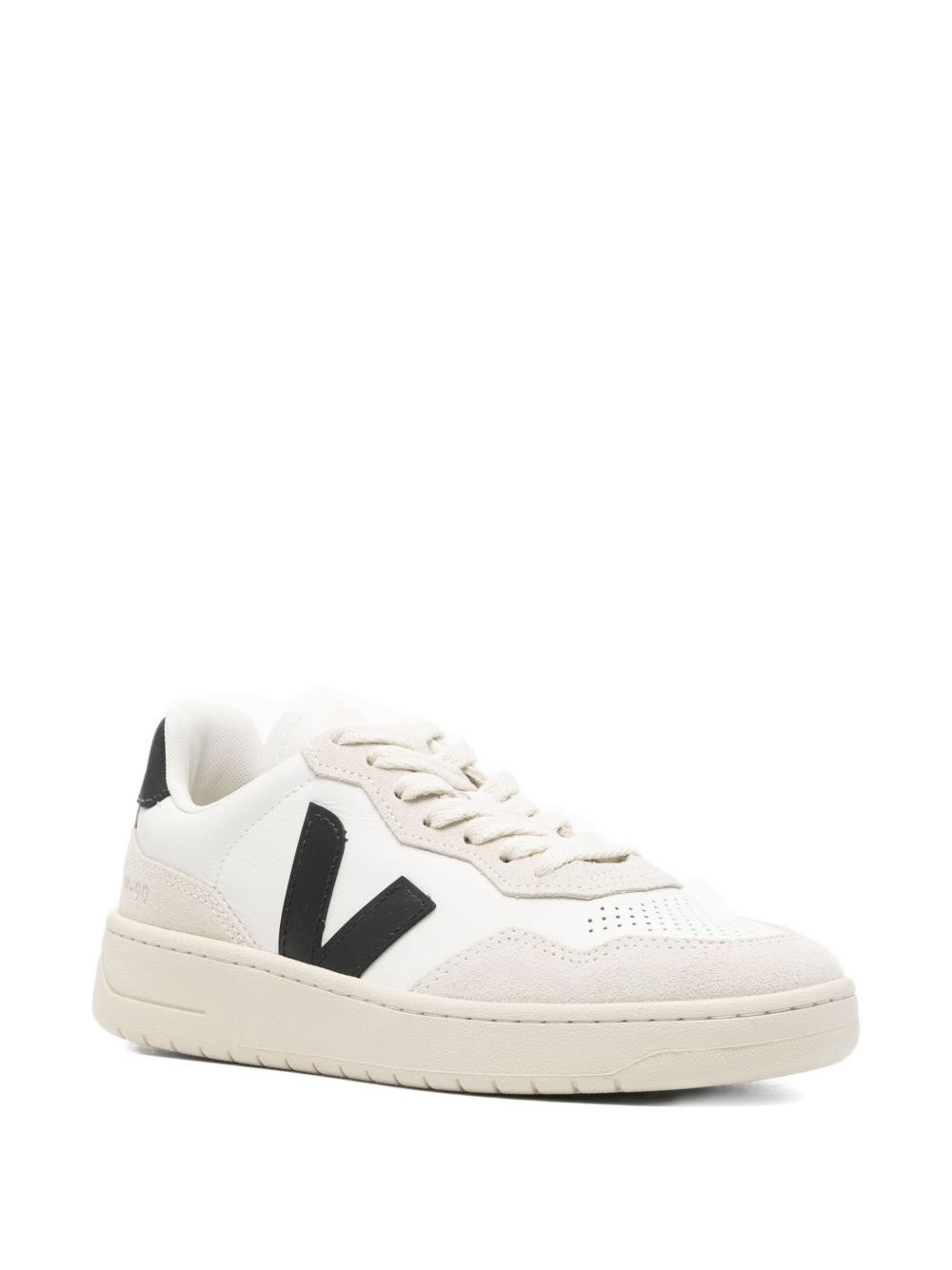 Veja Sneakers V-90 in pelle bianca e nera