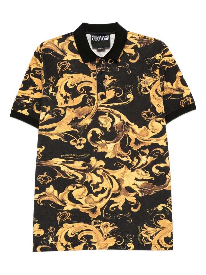 Versace Jeans Couture Polo con stampa barocca
