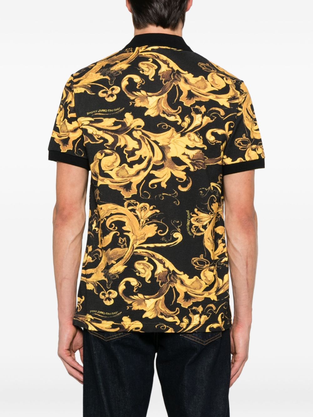 Versace Jeans Couture Polo con stampa barocca