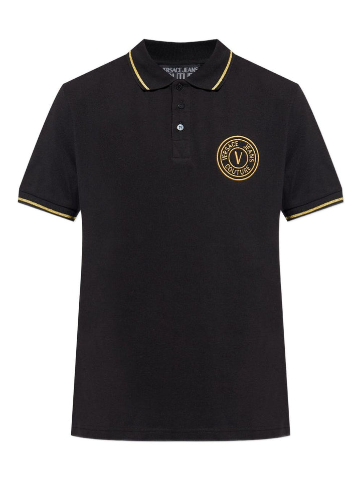 Versace Jeans Couture Polo con logo ricamato