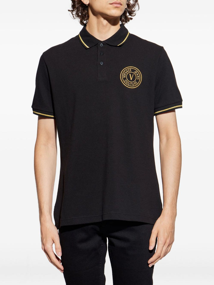 Versace Jeans Couture Polo con logo ricamato