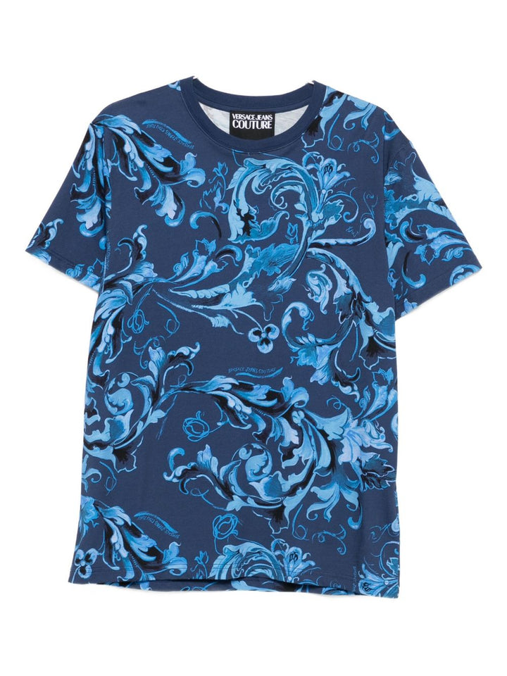 Versace Jeans Couture T-shirt con stampa barocca