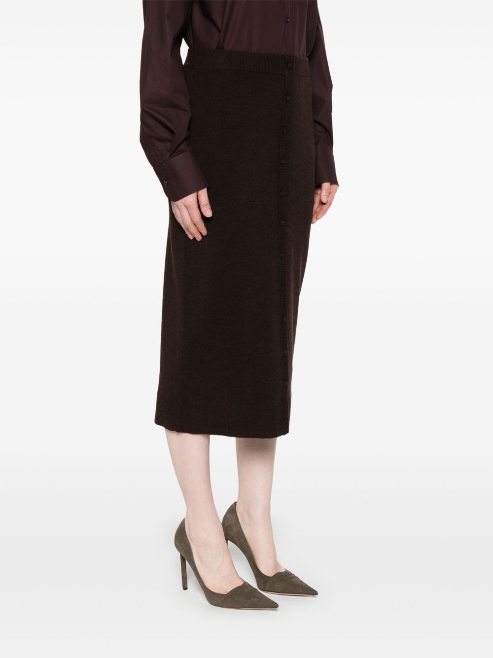 Victoria Beckham Gonna midi con bottone