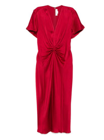 Victoria Beckham Abito midi con dettaglio arricciato