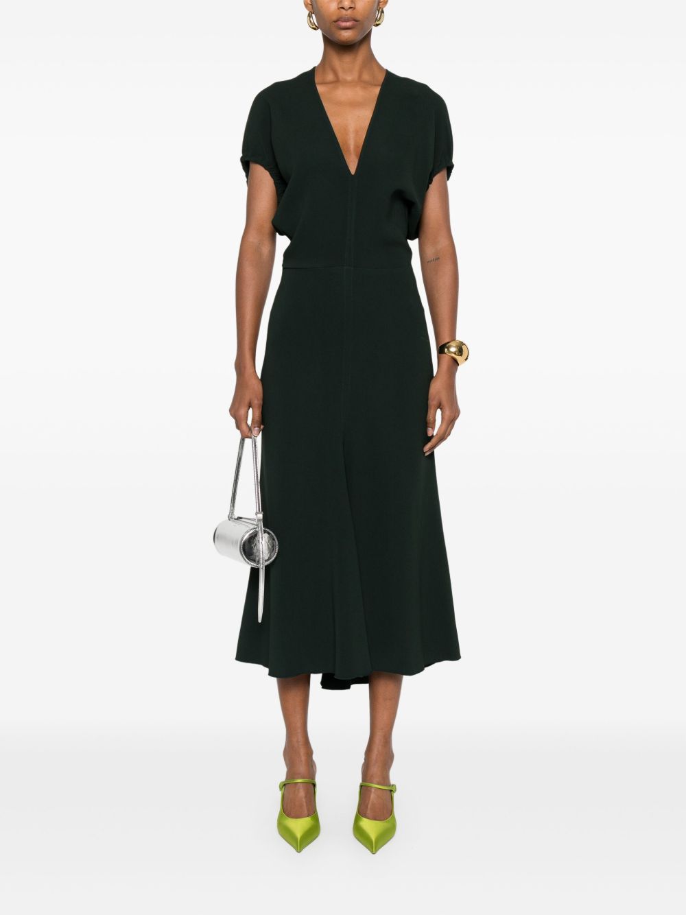 Victoria Beckham Abito midi con scollo a V