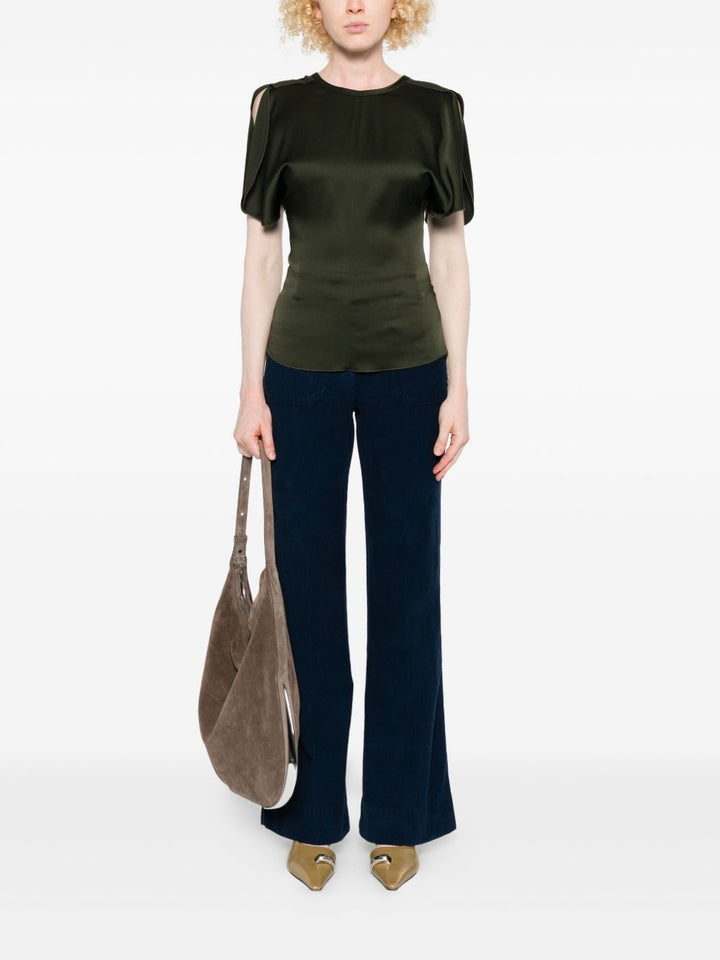 Victoria Beckham
Pantaloni in velluto a coste blu