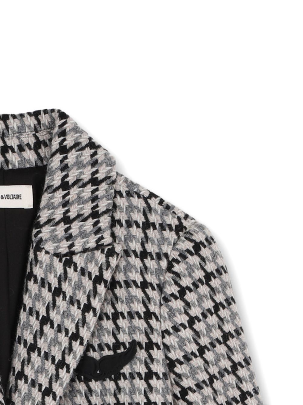 Zadig & Voltaire Kids Cappotto con motivo pied-de-poule