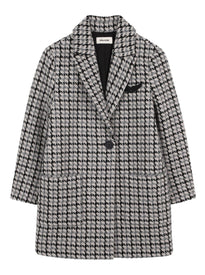 Zadig & Voltaire Kids Cappotto con motivo pied-de-poule