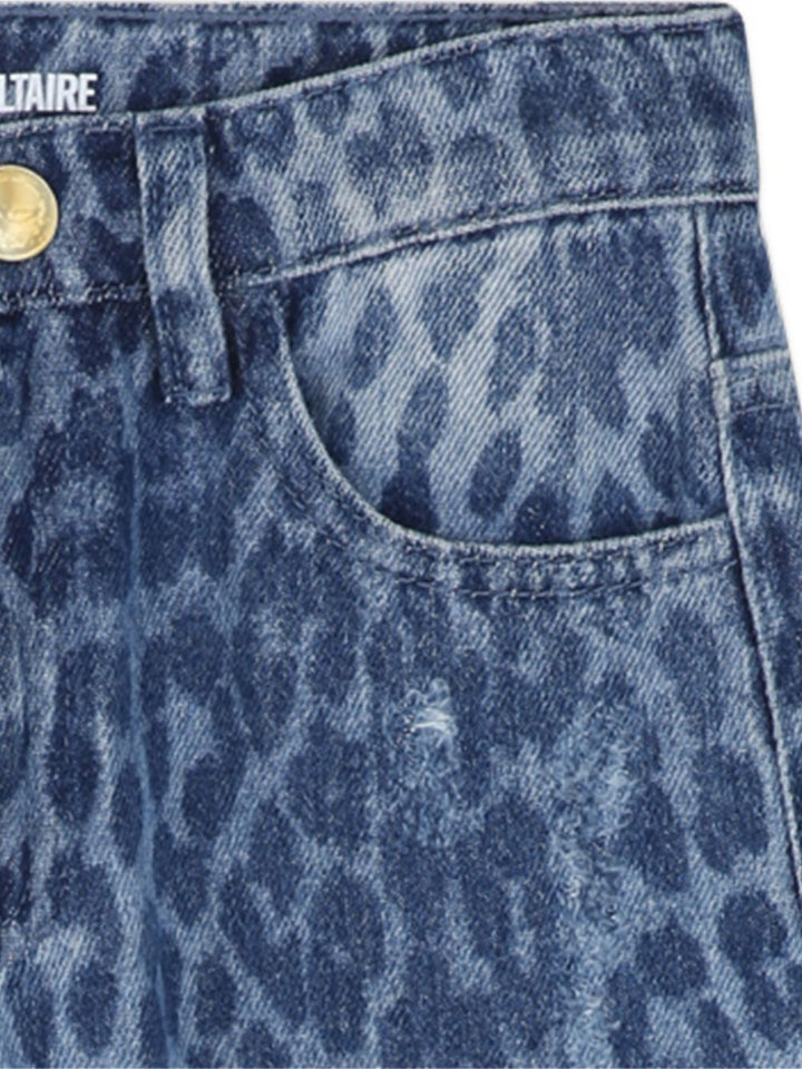 Zadig & Voltaire Kids Jeans leopardati